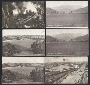 1911 1d SCENIC VIEWS OF VICTORIA: A group of 3 Unused and 3 Used postal cards; (6) mainly fine, with examples of both text settings.