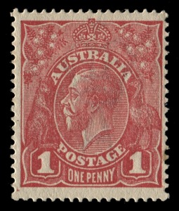 KGV Heads - Single Watermark: 1d Rosine, ACSC 71 I (G68), with 2015 Drury Certificate.