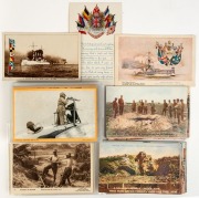 WORLD WAR ONE: "On Active Service" series by Photochrom&nbsp;(24), Daily Mail "Battle Pictures" (24) and several "Anzacs in France" types, etc. (Total: 55).