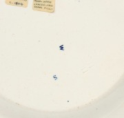 WEDGWOOD antique blue and white pottery bamboo pattern cabinet plate, circa 1806, impressed "WEDGWOOD", 25cm diameter - 4