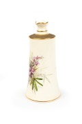 ROYAL WORCESTER "GLYCINE CLANDESTINA" antique English hand-painted porcelain vase signed "W. H. AUSTIN", designed by Ellis Rowan, puce factory mark and title to base "Royal Worcester, England, The Mrs Ellis Rowan Series, Australian Flowers, Prouds Ltd.", - 4