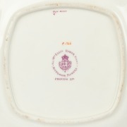 ROYAL WORCESTER "GUM PLANT" antique English hand-painted porcelain cabinet plate signed "SEDGLEY", designed by Ellis Rowan, puce factory mark and title to base "Royal Worcester, England, The Mrs Ellis Rowan Series, Australian Flowers, Prouds Ltd.", 22cm w - 2
