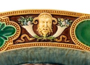 MINTON&nbsp;stunning antique majolica oval plaque with embossed figure and cherubs, circa 1872, impressed "MINTON", 49cm high - 6