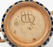 DOULTON LAMBETH&nbsp;rare pottery jardiniere with cat decoration&nbsp;by HANNAH BARLOW, circa 1881, impressed factory mark and artist's monogram to base, 17cm high, 22cm wide - 4