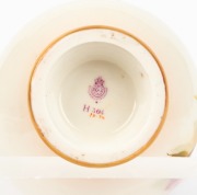 ROYAL WORCESTER antique English porcelain stem vase with hand-painted rose decoration, signed "W. H. AUSTIN", circa 1919, puce factory mark to base, 24.5cm high - 4