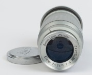 LEITZ: Elmar 90mm f4 screw-mount lens [#720812], with front and rear caps. - 2