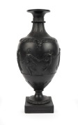 WEDGWOOD & BENTLEY "Dancing Hours" rare early black basalt English pottery vase in the Etruscan style, circa 1775, impressed "Wedgwood & Bentley", 30.5cm high - 2