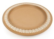 JAMES DUDSON&nbsp;impressive antique English Jasper Ware pottery cheese bell and dish, 19th century, impressed pictorial mark to base, 25cm high, 31cm diameter - 2