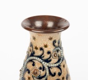 ROYAL DOULTON&nbsp;pottery vase in the Islamic style by GEORGE TINWORTH, factory mark to base with artist's monogram to side, 24.5cm high - 3