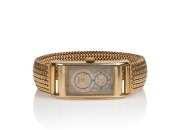 ROLEX "PRINCE OBSERVATORY" wristwatch in 9ct rolled gold case with manual movement, in original Rolex branded plush box, (later 9ct gold mesh bracelet, hallmarked, London, 1970)