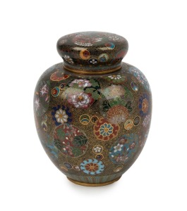 A fine quality antique Japanese lidded cloisonne vase, Meiji period, 19th/20th century, seal mark to base, ​​​​​​​11cm high