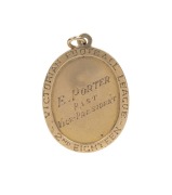 VICTORIAN FOOTBALL LEAGUE: 2nd EIGHTEEN LIFE MEMBERSHIP FOB awarded to "E. PORTER, PAST VICE-PRESIDENT, 1923-30", gold. - 2