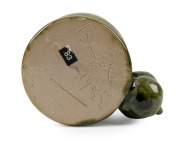 MERRIC BOYD green glazed pottery vase with applied koala, incised "Boyd, 1923", 10.5cm high, 13cm wide - 2