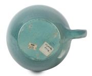 KLYTIE PATE turquoise glazed pottery jug with dragon handle, incised "Klytie Pate", 21cm high, 23cm wide - 2