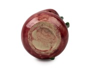 MARGUERITE MAHOOD pierced pottery dragon vase glazed in green and burgundy, incised "Marguerite Mahood, F1392", 11.5cm high - 3