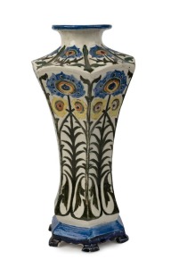 ALICE BOTT Australian art pottery vase with floral motif, signed "A. Bott, 1936, handmade", 32cm high
