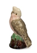 GRACE SECCOMBE pottery galah statue, 19cm high
