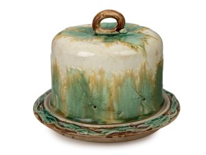 BENDIGO POTTERY colonial cheese dish and cover 19th century, 19cm high x 24.5 cm wide