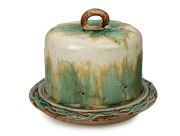 BENDIGO POTTERY colonial cheese dish and cover 19th century, 19cm high x 24.5 cm wide
