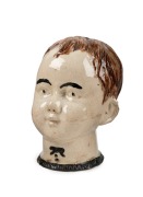 Colonial pottery bust money box, rare, ​​​​​​​15cm high
