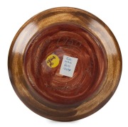 CARL COOPER pottery plate with Aboriginal designs, incised "Carl Cooper, Australia, 1950", ​​​​​​​21.5cm diameter - 2