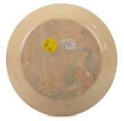 CARL COOPER pottery dish with Aboriginal animal designs, incised "Carl Cooper, Australia, 1950", 19.5cm diameter - 2