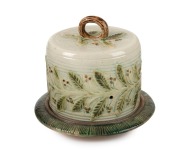 BENDIGO POTTERY colonial cheese dish and cover 19th century, ​​​​​​​15cm high x 18cm diameter