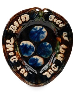 JAMES GILSON Colonial pottery bread platter, Queensland origin, 19th century, 34cm wide