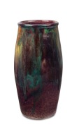 P.P.P. (PRESTON PREMIER POTTERY) vase with unusual purple and green glaze, stamped "PPP", ​​​​​​​21.5cm high