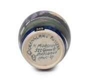 MARTIN MORONEY hand-painted pottery vase with landscape scene, signed "M. MORONEY, QUEENSLAND POTTERY, 522 Queen Street, Brisbane, APRIL 1907", ​​​​​​10.5cm diameter - 2