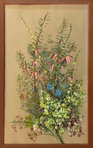 MARIAN ELLIS (ELLIS) ROWAN (1848-1922), (untitled wildflowers with boronia), lithograph, signed lower right "Ellis Rowan", 47 x 29cm, 68 x 49cm overall