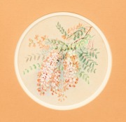 MARIAN ELLIS (ELLIS) ROWAN (1848-1922), (untitled floral study of orange blossom), watercolor and gouache, signed "Ellis Rowan", ​​​​​​​ 15cm diameter, 36 x 35cm overall - 2