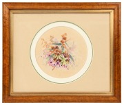 MARIAN ELLIS (ELLIS) ROWAN (1848-1922), Laciopetalum&nbsp;ferrugineum. N. S. Wales, watercolor and gouache, signed "Ellis Rowan" and titled verso, 15.5cm diameter, 30 x 35cm overall