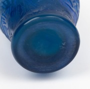 GALLÉ French blue cameo glass landscape vase, early 20th century, signed "Gallé" in design, 13.5cm high - 5