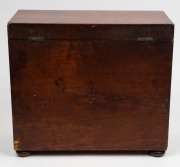 A Georgian mahogany collector's chest with lift-top and unusual graduated sequence of six drawers, 19th century, 34cm high, 38cm wide, 18cm deep - 4