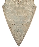 SUMMER HILL, SYDNEY INTEREST: Antique sterling silver and ivory presentation trowel engraved "Presented To MRS BARKER On The Occasion Of Her Laying The Foundation Stone Of St. Andrews School Church, Summer Hill, February 12, 1881." Retailed by T. T. Jones - 2