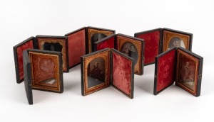 Group of seven assorted mid-19th century portrait photographs, comprising three daguerreotypes and four ambrotypes. (7 items)