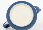 ADAMS antique English blue Jasper Ware teapot with Sheffield plated rim and bearing Tunbridge&nbsp;Wells crest, circa 1910, impressed "ADAMS, Tunstall, England", 12cm high, 16cm wide - 3