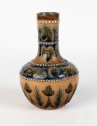 FULHAM POTTERY stoneware vase, 19th century, incised "Fulham Pottery" with artist's monogram (illegible) to base, 13.5cm high