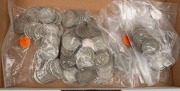 An accumulation of SHILLINGS comprising of 1941 (1), 1943 (2), 1946 (38), 1948 (8), 1950 (11) and 1952 (55). (Total: 115 coins).