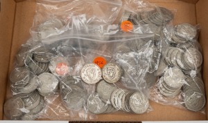 An accumulation of SHILLINGS comprising of 1953 (44), 1954 (55), 1955 (29), 1956 (24), 1957 (45). (Total: 187 coins).