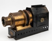 RILEY BROS. BRADFORD: 'The Praestantia' magic lantern, c. 1895, with maker's embossed plate&nbsp;at base and similar engraving on barrel of lens. - 2