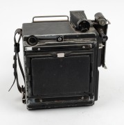 GRAFLEX: Speed Graphic folding 3&frac14; x 4&frac14;" plate camera, c. 1930, with Optar 135mm f4.7 lens [#884480] and Kalart Synchronized&nbsp;Range Finder attachment [#B90882]. - 3