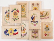 SILKS: World War One types, incl. Australian, English & French patriotic types, (1) mixed condition.