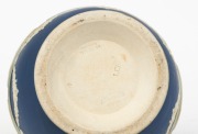 ADAMS antique English blue Jasper Ware pottery jardiniere, 19th century, stamped "ADAMS, Tunstall, England", ​​​​​​​14.5cm high - 4
