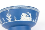 ADAMS (attributed) antique English blue Jasper Ware pottery bowl with classical frieze, early 19th century, 8cm high, 19cm diameter - 3