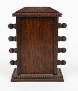 An antique oak desk calendar, early 20th century, ​​​​​​​17cm high - 3