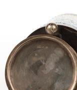 DOULTON LAMBETH&nbsp;antique English pottery biscuit barrel mounted in silver plate, adorned with detailed sgraffito&nbsp;decoration with horses and cattle in landscape&nbsp;by HANNAH BARLOW,&nbsp;19th century, artist's&nbsp;monogram in design and to base, other marks obscured, 2 - 3