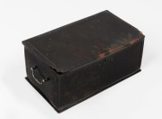 An antique English tortoiseshell casket&nbsp;with silver inlay and handles, 18th century, 10cm high, 23cm wide, 14cm deep