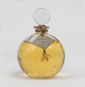 WORTH "JE REVIENS" French glass perfume bottle by LALIQUE, 10cm high
